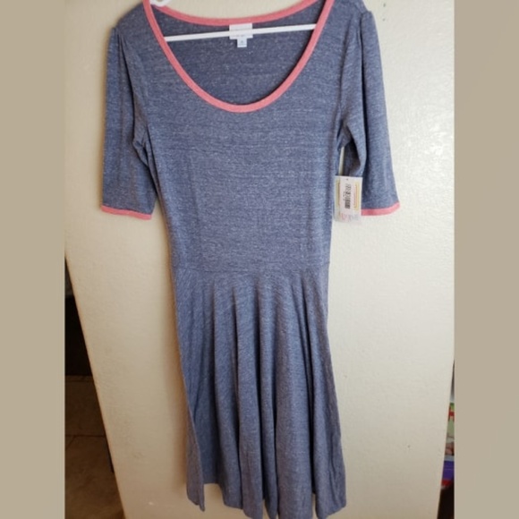 LuLaRoe Nicole Medium Blue Summer Dress - Picture 1 of 4